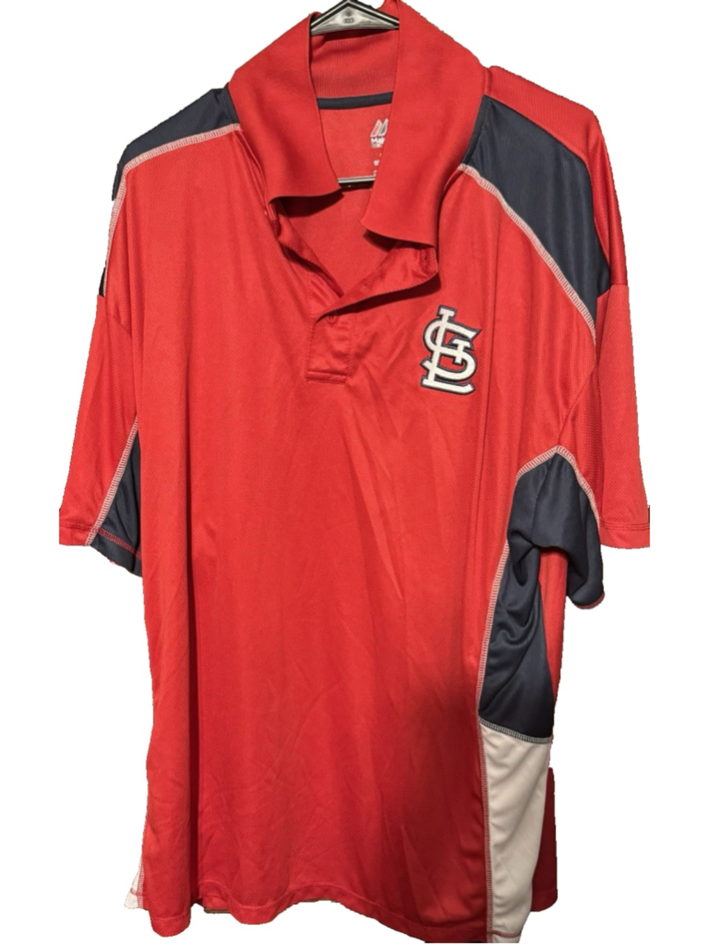 St. Louis Cardinals Majestic polo shirt Men's Size 2XL Red
